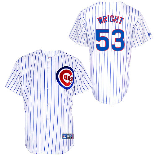 Wesley Wright #53 Youth Baseball Jersey-Chicago Cubs Authentic Home White Cool Base MLB Jersey